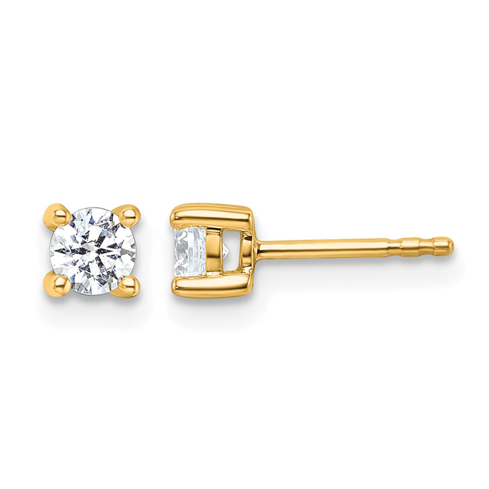 EM1006-050-YAA.jpg 10k Round 4-Prong .50ct. Diamond Stud Earrings - Image 1