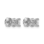 14k White Gold 5/8 carat Certified Lab Grown Diamond VS+ F+ Round Complete Four Prong Heavyweight Stud Earrings - Image 4