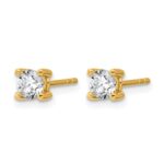 14k 5/8 carat Certified Lab Grown Diamond VS/SI+ G+ Round Complete Four Prong Heavyweight Stud Earrings - Image 2