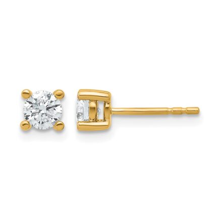 14k 5/8 carat Lab Grown Diamond VS/SI+ G+ Round Complete Four Prong Heavyweight Stud Earrings