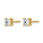 14k 3/4 carat Certified Lab Grown Diamond VS/SI+ G+ Round Complete Four Prong Heavyweight Stud Earrings - Image 2