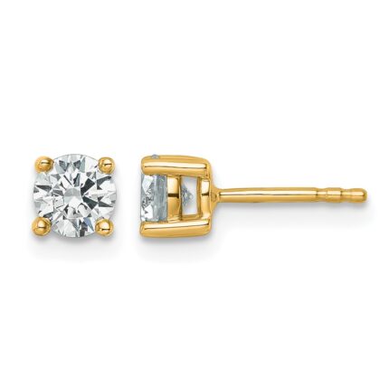 14k 3/4 carat Certified Lab Grown Diamond VS/SI+ G+ Round Complete Four Prong Heavyweight Stud Earrings