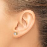 14k 7/8 carat Lab Grown Diamond VS+ F+ Round Complete Four Prong Heavyweight Stud Earrings - Image 3