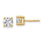 18k 1/2 carat Certified Lab Grown Diamond VS+ F+ Round Complete Four Prong Stud Earrings