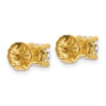 18k 1/2 carat Certified Lab Grown Diamond VS+ F+ Round Complete Four Prong Stud Earrings - Image 3