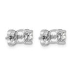 14k White Gold 1 1/2 carat Certified Lab Grown Diamond VS/SI+ G+ Round Complete Four Prong Heavyweight Stud Earrings - Image 4