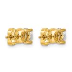 14k 1 1/2 carat Certified Lab Grown Diamond VS+ F+ Round Complete Four Prong Heavyweight Stud Earrings - Image 4