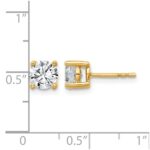 14k 1 1/2 carat Certified Lab Grown Diamond VS/SI+ G+ Round Complete Four Prong Heavyweight Stud Earrings - Image 5