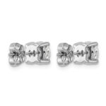 Platinum 2 carat Certified Lab Grown Diamond VS+ F+ Round Complete Four Prong Stud Earrings - Image 3