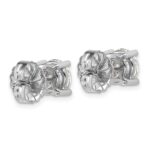 18k White Gold 4 carat Certified Lab Grown Diamond VS+ F+ Round Complete Four Prong Stud Earrings - Image 3