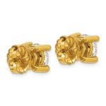 18k 5 carat Certified Lab Grown Diamond VS+ F+ Round Complete Four Prong Stud Earrings - Image 3