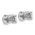 Platinum 5 carat Lab Grown Diamond VS+ F+ Round Complete Four Prong Stud Earrings - Image 3