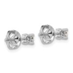 18k White Gold 1/4 carat Certified Lab Grown Diamond VS+ F+ Round Complete Four Prong Screwback Stud Earrings - Image 3