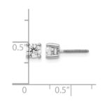 14k White Gold 1/2 carat Lab Grown Diamond VS/SI+ G+ Round Complete Four Prong Screwback Heavyweight Stud Earrings - Image 5