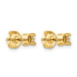 14k 1/2 carat Certified Lab Grown Diamond VS/SI+ G+ Round Complete Four Prong Screwback Heavyweight Stud Earrings - Image 4