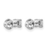 Platinum 3/4 carat Lab Grown Diamond VS+ F+ Round Complete Four Prong Screwback Stud Earrings - Image 3