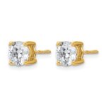 14k 3 carat Certified Lab Grown Diamond VS+ F+ Round Complete Four Prong Screwback Heavyweight Stud Earrings - Image 2