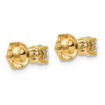 14k 3/4 carat Lab Grown Diamond VS/SI+ G+ Round Complete Four Prong Lightweight Screwback Stud Earrings - Image 3
