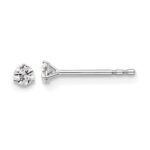 Platinum 1/10 carat Lab Grown Diamond VS+ F+ Round Complete Three Prong Stud Earrings