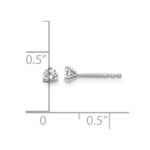 14k White Gold 1/5 carat Certified Lab Grown Diamond VS/SI+ G+ Round Complete Three Prong Stud Earrings - Image 5