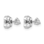 14k White Gold 1/4 carat Certified Lab Grown Diamond VS+ F+ Round Complete Three Prong Stud Earrings - Image 4