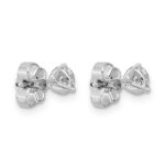14k White Gold 1/2 carat Certified Lab Grown Diamond VS/SI+ G+ Round Complete Three Prong Stud Earrings - Image 4