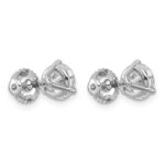 Platinum 3 carat Certified Lab Grown Diamond VS+ F+ Round Complete Three Prong Screwback Stud Earrings - Image 3