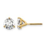 14k 1 3/4 carat Lab Grown Diamond VS/SI+ G+ Round Three Prong Complete Screwback Stud Earrings