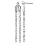 14k White Gold 2 carat Lab Grown Diamond VS/SI+ G+ Complete Dangle Post Earrings