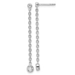 14k White Gold 1/4 carat Lab Grown Diamond VS/SI+ G+ Complete Dangle Post Earrings