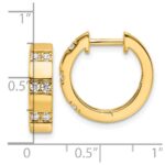 14k 1/3 carat Lab Grown Diamond VS/SI+ G+ Complete Fashion Hinged Hoop Earrings - Image 4