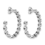 14kw 2 1/2ct Lab Grown Dia VS+ F+ Post Heart Hoop Earrings - Image 3
