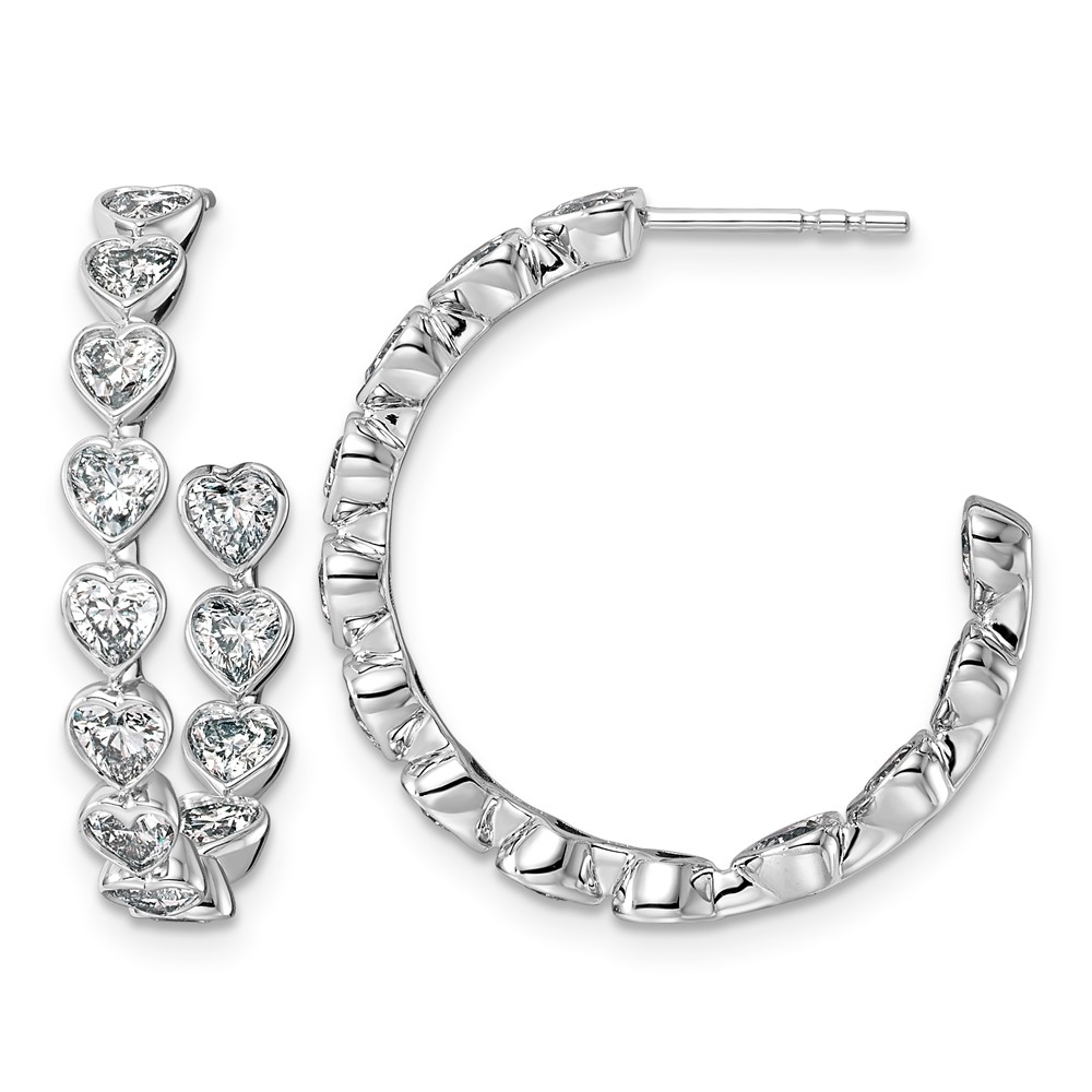 EM12529-250-WAA.jpg 14kw 2 1/2ct Lab Grown Dia VS+ F+ Post Heart Hoop Earrings - Image 1