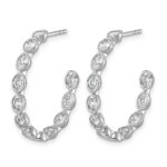 14kw 2 1/8ct Lab Grown Dia VS+ F+ Post Oval Hoop Earrings - Image 2