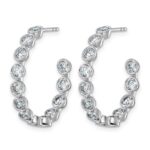 14kw 2 7/8ct Lab Grown Dia VS+ F+ Post Round Hoop Earrings - Image 2