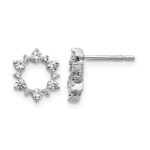 14k White Gold 3/8 carat Diamond Fancy Sunburst Post Earrings