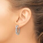 14k White Gold Diamond Fancy Earrings - Image 3