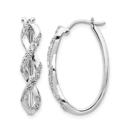 14k White Gold Diamond Fancy Earrings