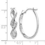 14k White Gold Diamond Fancy Earrings - Image 4