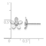 14k White Gold Diamond Earrings - Image 4