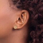 14k Diamond Initial D Post Earrings - Image 3