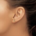 14k Diamond Initial L Post Earrings - Image 3