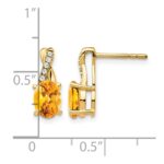 10k Citrine and Diamond Earrings - Image 4
