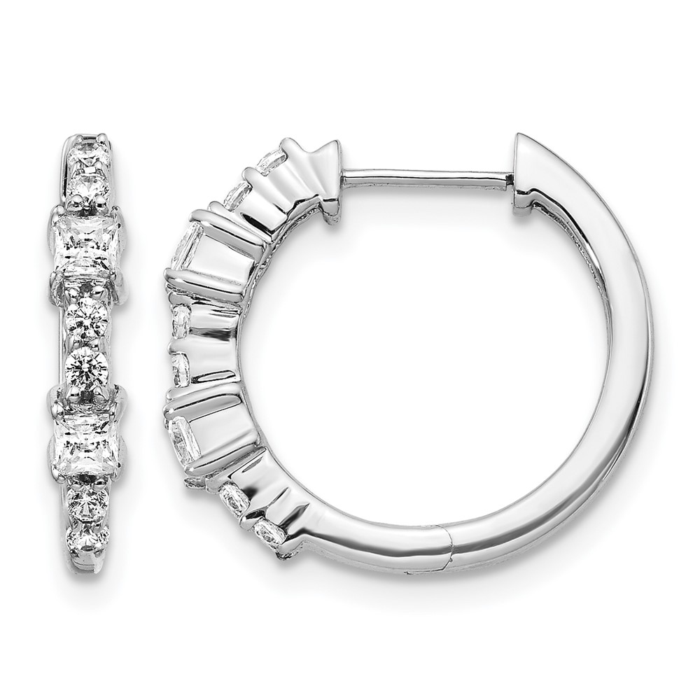 EM4257-050-WA.jpg 14k White Gold Diamond Hinged Hoop Earrings - Image 1