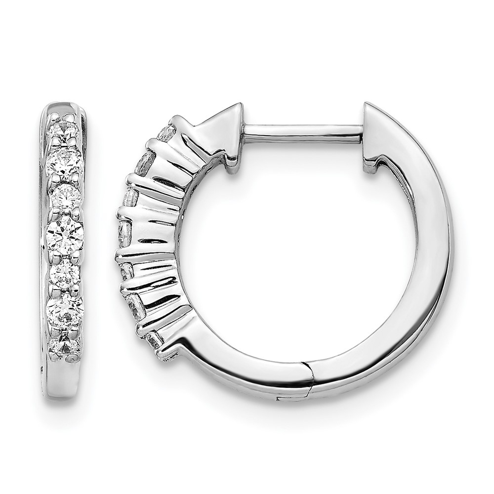 EM4258-025-1WA.jpg 10k White Gold Diamond Hinged Hoop Earrings - Image 1