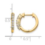 10k Diamond Hinged Hoop Earrings - Image 4