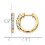 14k Diamond Hinged Hoop Earrings - Image 4