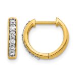 14k Diamond Hinged Hoop Earrings