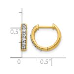 14k Diamond Hinged Hoop Earrings - Image 4