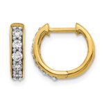 10k Diamond Hinged Hoop Earrings